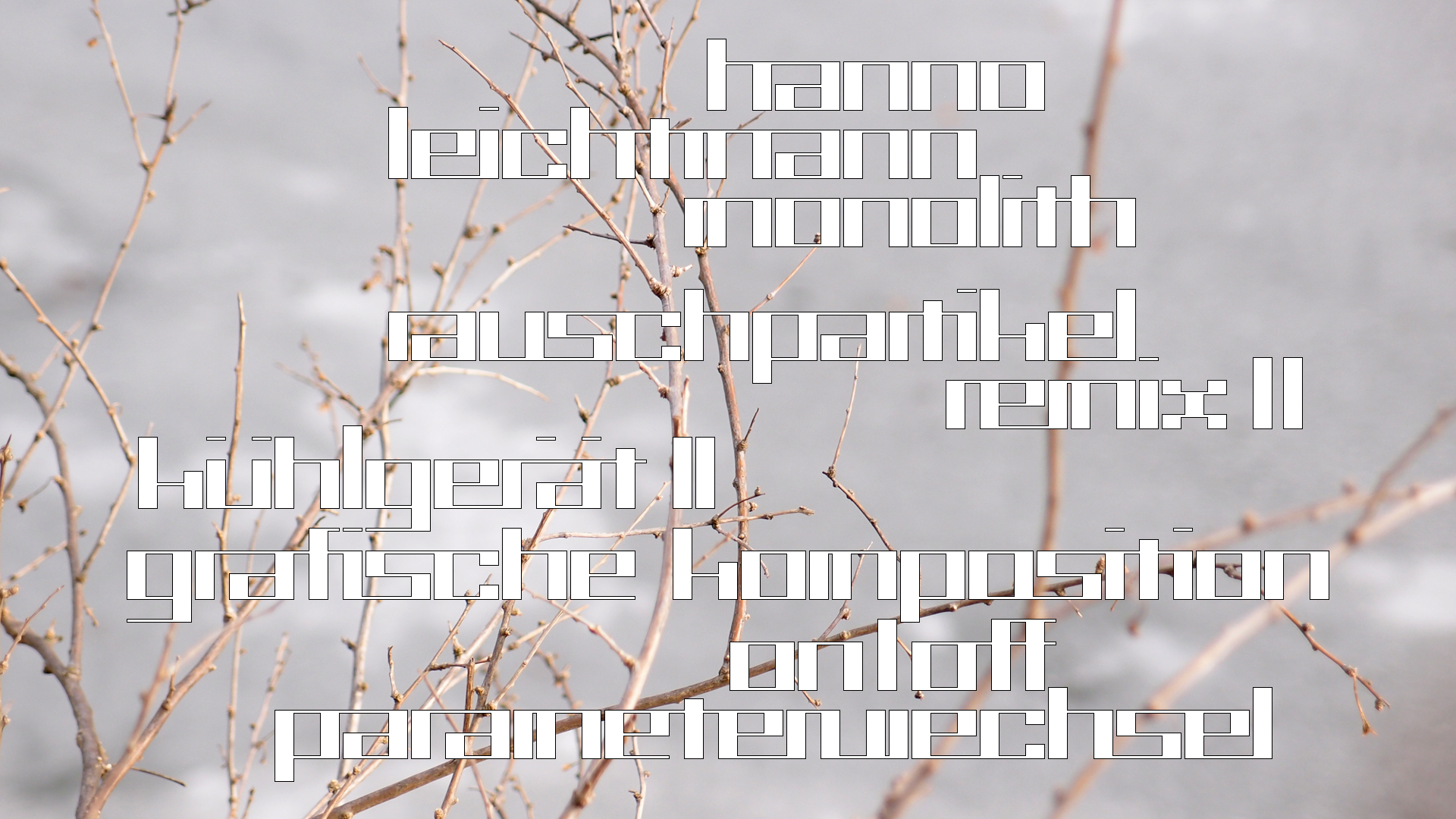2021-03-10 Hanno Leichtmann - 1996 Monolith (rauschpartikel Remix 1 - 3)